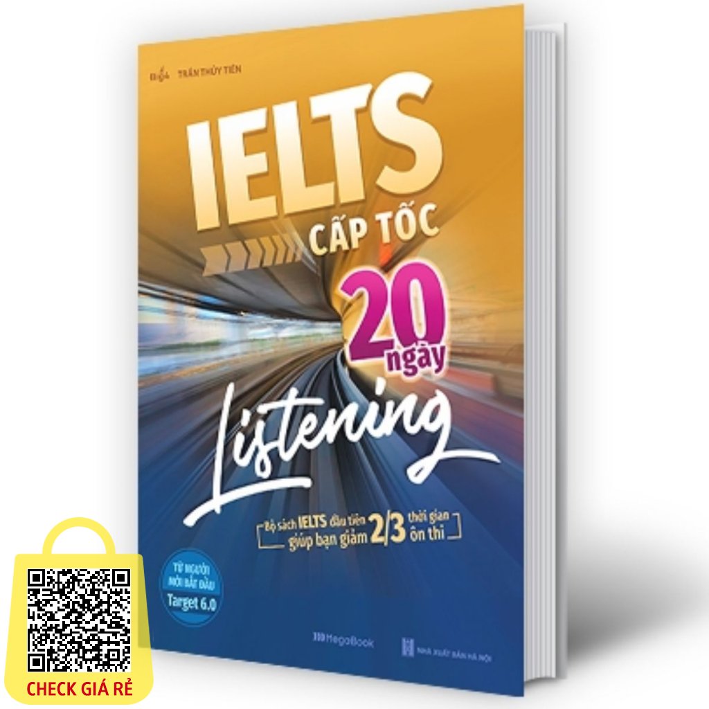 Sách - Ielts Cấp Tốc - 20 Ngày Listening - Bộ Sách Ielts Đầu Tiên Giúp Bạn Giảm 2/3 Thời Gian Ôn Thi (MG)