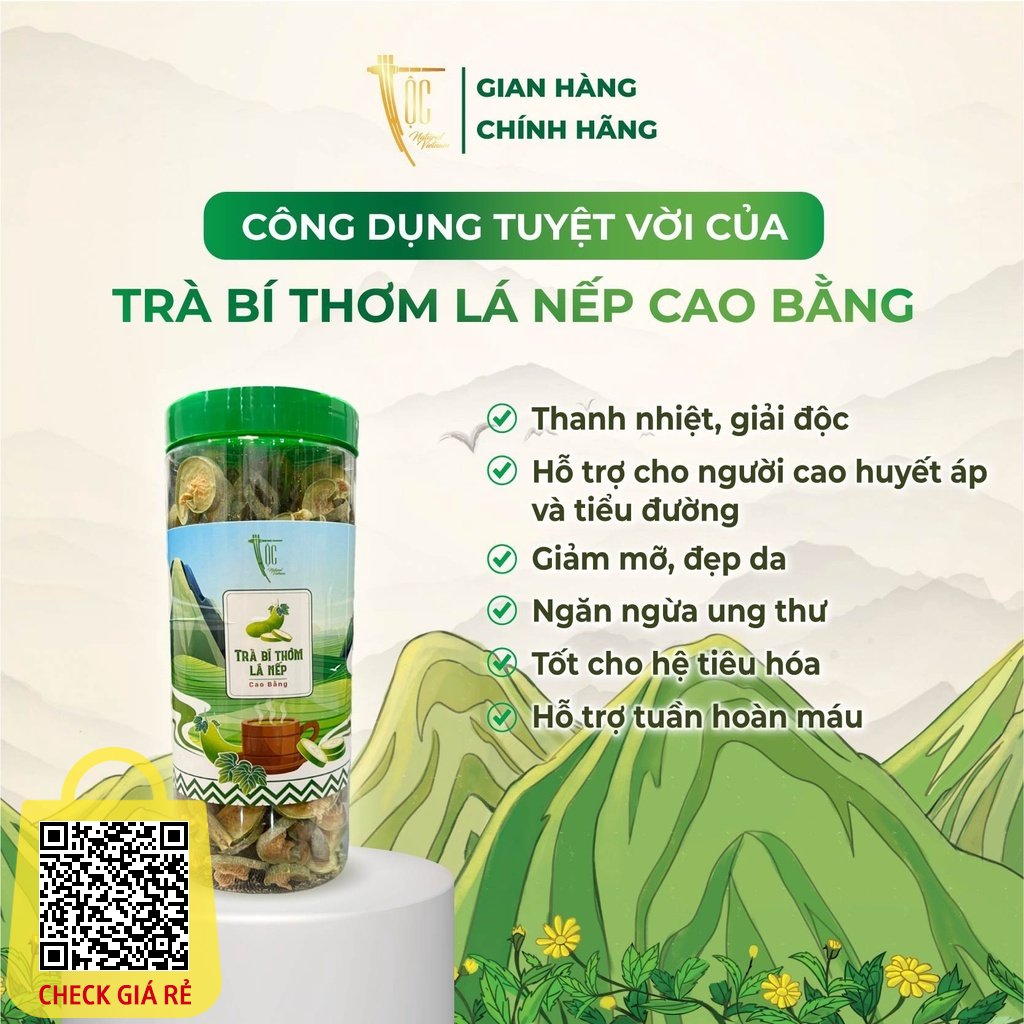 Trà Bí thơm lá nếp sấy lạnh Cao bằng Tộc Nature 1500ml