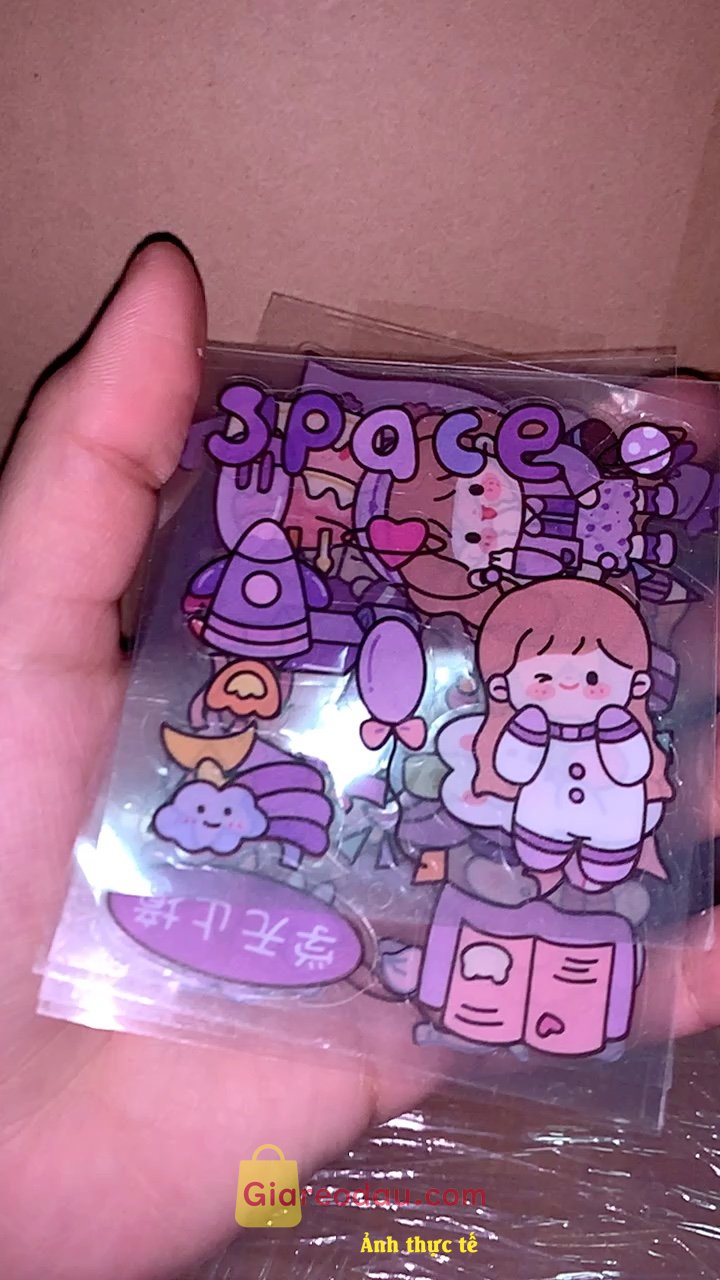 Giảm giá [Mã giảm 38%] 1 tờ sticker MS2 trang trí bình nước sách vở siêu đáng yêu cho bé. Nhìn chung dễ thương và màu đúng cái mình thích :) ưng nha . Con chơi. 