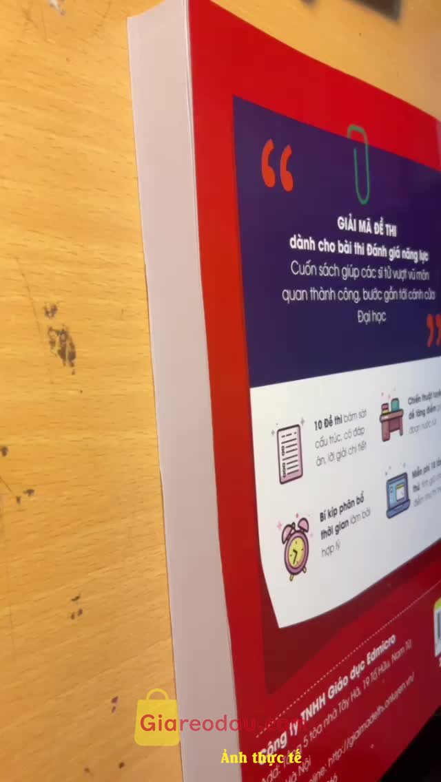 Giảm giá [Mã giảm 46%] (Bản mới cho thi 2024) Sách Giải mã đề thi dành cho bài thi đánh giá năng lực ĐHQGHN. siêu đẹp siêu chất lượng. đang cảm thấy siêu ưng luôn ấy ạ.. 