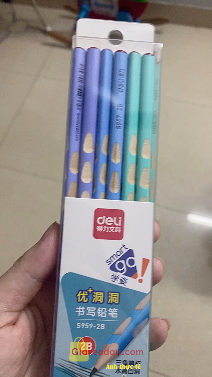 Giảm giá [Mã giảm 44%] Bút Chì Gỗ Định Vị 2B Deli Hộp 12 Dễ Cầm Điều Chỉnh Tư Thế Viết Học Sinh Luyện Chữ Vẽ Phác Thảo Văn Phòng An Toàn. Giao hàng nhanh, giá rẻ hơn mua bên ngoài. Màu sắc đẹp. Đủ số lượng.. 