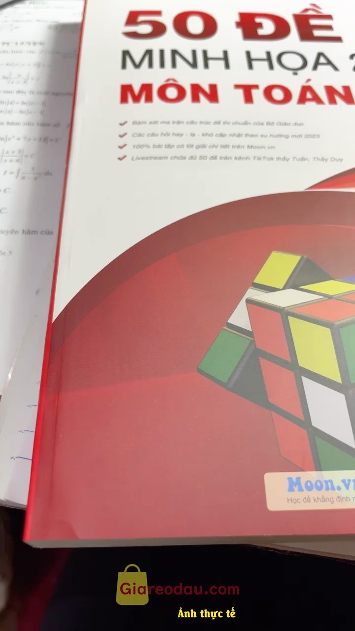 Giảm giá [Mã giảm 29%] Combo 3 sách bộ đề minh họa khối A ôn luyện thi THPTQG 2023 Môn Toán - Lý - Hóa Moonbook - Sách ID. Trời ơi sách nhìn xịn lắm đóng gói chắc chắn còn được lì xì. 
