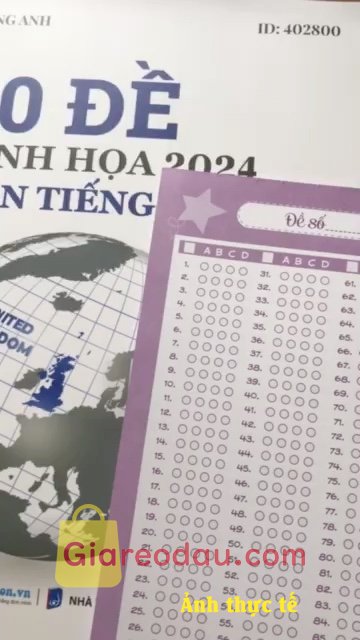 Giảm giá [Mã giảm 41%] Combo sách bộ đề minh hoạ trắc nghiệm 2024 khối D: toán văn anh - sách ôn thi thpt quốc gia Moonbook. Sách của moon t mua tới quyển thứ 3 thứ 4 rồi, thích kiểu sách tổng. 
