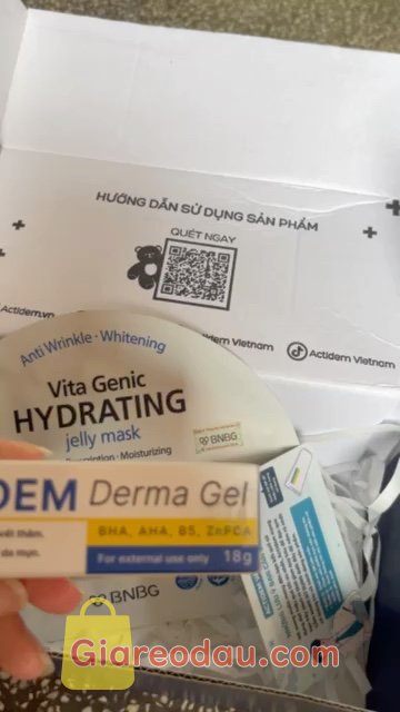 Giảm giá [Mã giảm 12%] Gel giảm mụn Actidem Derma Gel 18gr. đóng gói siu tốt shipper siu thân thiệt tui thấy rất ưng ý luôn mấy. 