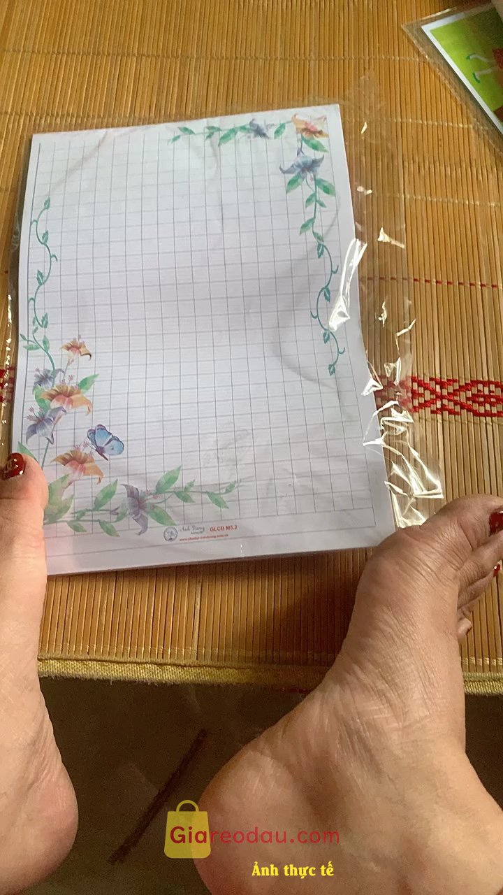 Giảm giá Giấy hoa M5 viết chữ đẹp Bút mài thầy Ánh cao cấp (10 tờ). Đóng gói cẩn thận, hình ảnh đẹp bắt mắt, giấy viết dày. Cho. 