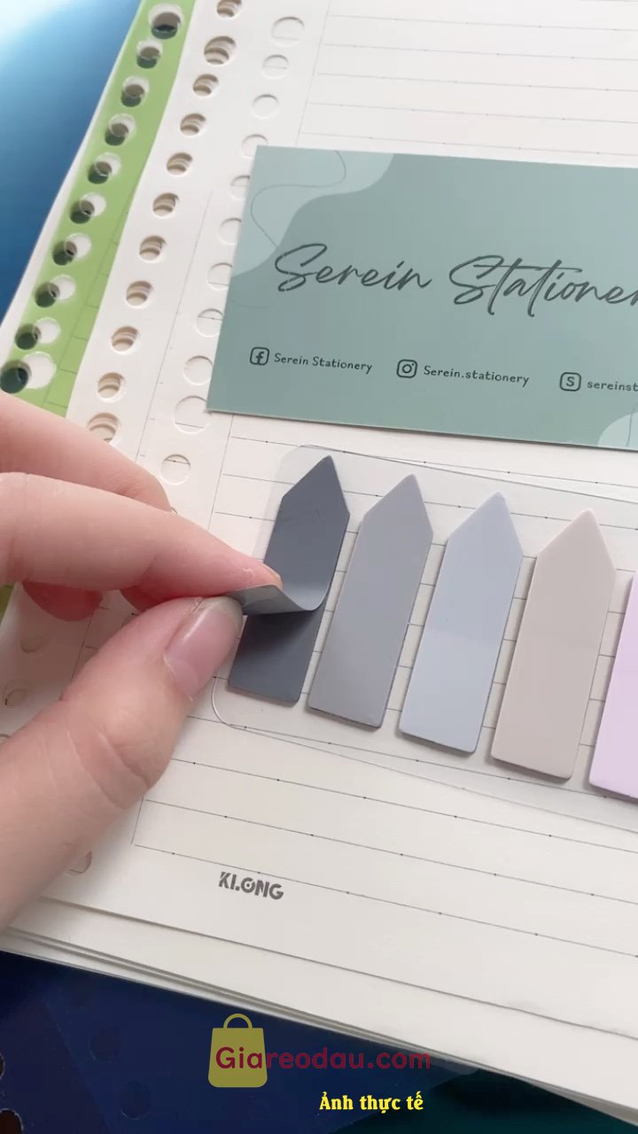 Giảm giá [Mã giảm 50%] Giấy note đánh dấu sách dễ thương SEREIN giấy dán ghi chú đánh dấu trang sách cute văn phòng phẩm phong cách Hàn Quốc. Saả phẩm chất lượng. Shop phục vụ rất nhiẹt tình và chu đáo,. 