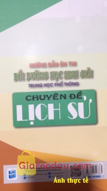 Giảm giá [Mã giảm 10%] Sách Hướng dẫn ôn thi bồi dưỡng học sinh giỏi THPT chuyên đề Lịch Sử. Chất lượng tốt, giao hàng rất nhanh. Shop đóng gói kĩ càng. Không. 