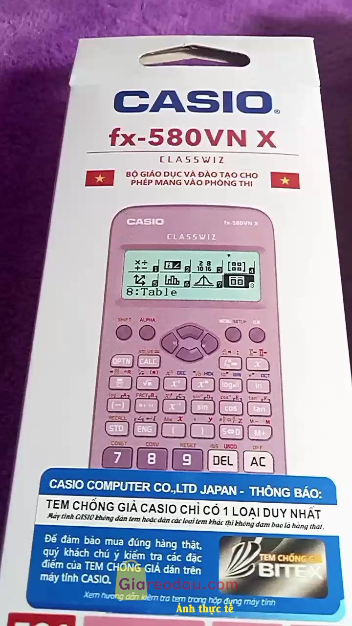 Giảm giá [Mã giảm 24%] Máy tính Casio FX-580VNX / FX 570VN Plus 2nd / FX 570VN Plus dành cho học sinh cấp 2 cấp 3. Mây nhẹ gọn màu đẹp giá cả hợp lí rê hơn những shop kh nhiều. 