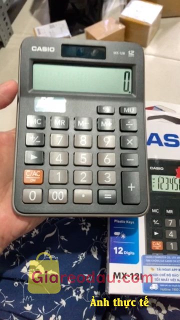 Giảm giá [Mã giảm 14%] Máy tính Casio MX-12B chính hãng. Hàng chính hãng, có dán tem chống hàng giả, trong hộp có giấy hướng. 