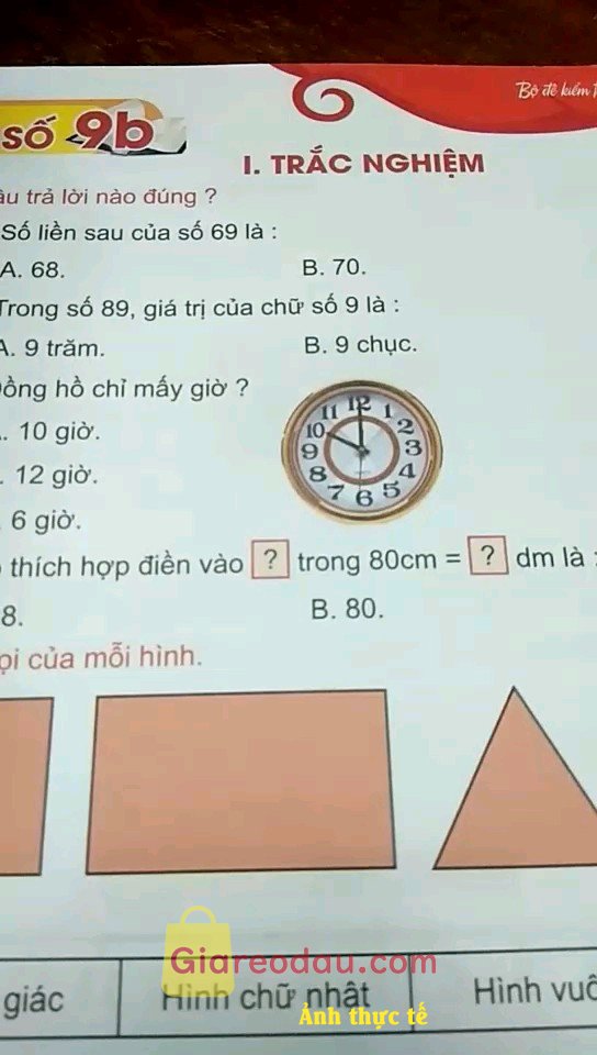 Giảm giá [Mã giảm 17%] Sách Bộ Đề Kiểm Tra, Đánh Giá Năng Lực Toán 2 Tập 1 (Tái Bản 2020). Sách đẹp và rất mới. Mỗi tội bên shop chuẩn bị hàng quá lâu. 