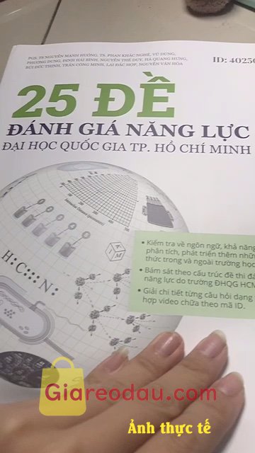 Giảm giá [Mã giảm 26%] Sách- Đề Thi Đánh Giá Năng Lực Đại Học Quốc Gia Hà Nội & TP. Hồ Chí Minh- Bám Sát Cấu Trúc Đề Thi Năm 2024. Shop tặng thêm cây bút chì nữa é!nhìu quà lắm luôn.sách to hơn tui. 