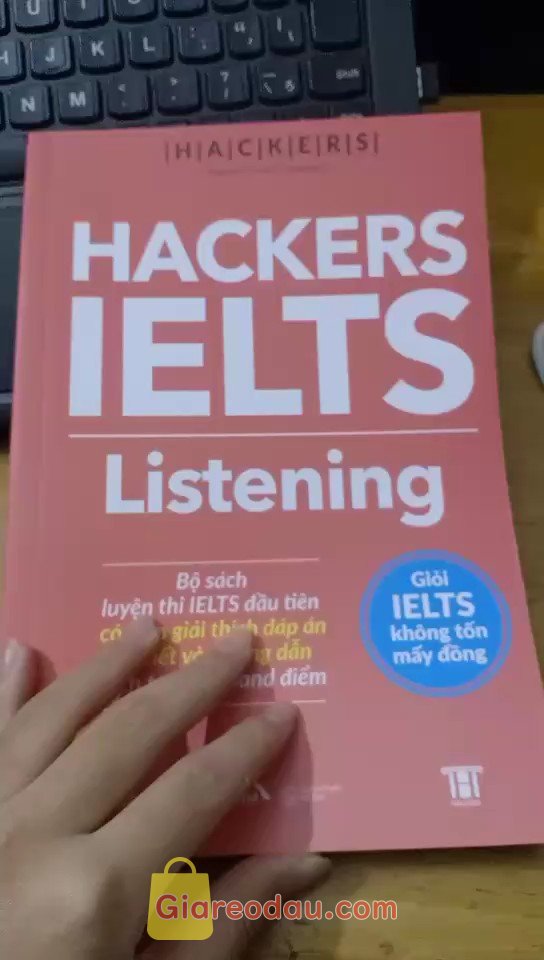 Giảm giá [Mã giảm 25%] Sách > HACKERS IELTS: Listening (Kèm mã QR file nghe, giải thích đáp án chi tiết và hướng dẫn cách tự nâng band điểm). Phải nói là giao hàng cực nhanh. Mới đặt hqa, hn đã có hàng 😍😍. 