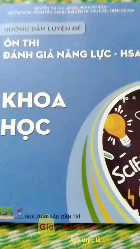 Giảm giá Sách Hướng dẫn luyện đề – ôn thi Đánh giá năng lực HSA Phần Khoa học. Sách mới đẹp. Giao hàng nhanh mình mới đặt hôm qua mà hôm sau đã. 