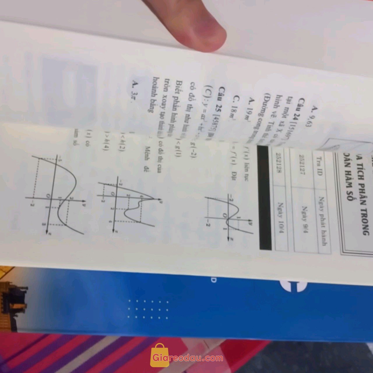 Giảm giá [Mã giảm 31%] Sách ID tổng ôn toán học lớp 12 tự học luyện thi thpt quốc gia môn toán moonbook 2023.. Giao hàng nhanh, đóng gói cẩn thận sách không có bị móp méo, khá. 