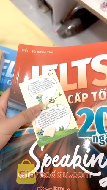 Giảm giá [Mã giảm 30%] Sách IELTS cấp tốc - 20 ngày Speaking (Bộ sách đầu tiên giúp giảm 2/3 thời gian ôn thi). Giao hàng nhanh, đóng gói kĩ, sách hay nên các bạn có thể tham khảo. 