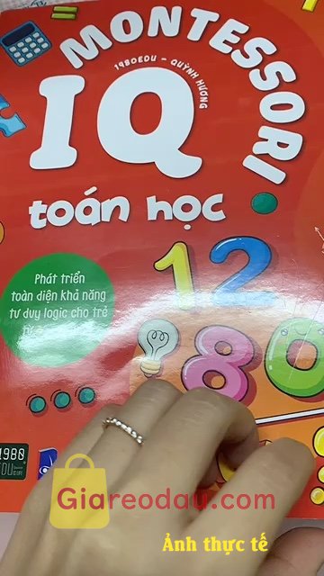 Giảm giá [Mã giảm 27%] Sách IQ Montessori Toán Học. Áp mã vào giá hợp lý hơn mua hiệu sách. Đẹp. Mà k biết hợp vs. 