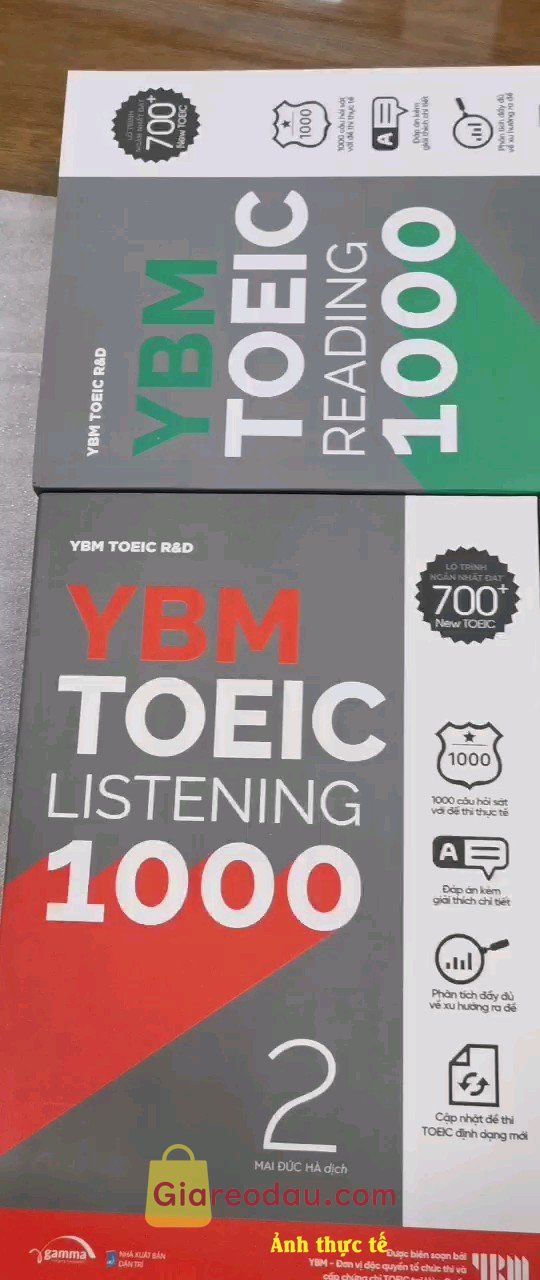Giảm giá [Mã giảm 25%] Sách Lẻ/Combo YBM TOEIC 1000 4 Vol. Shop rep tn tận tình, mình cần hơi gấp nhắn shop cái đc ship liền. 