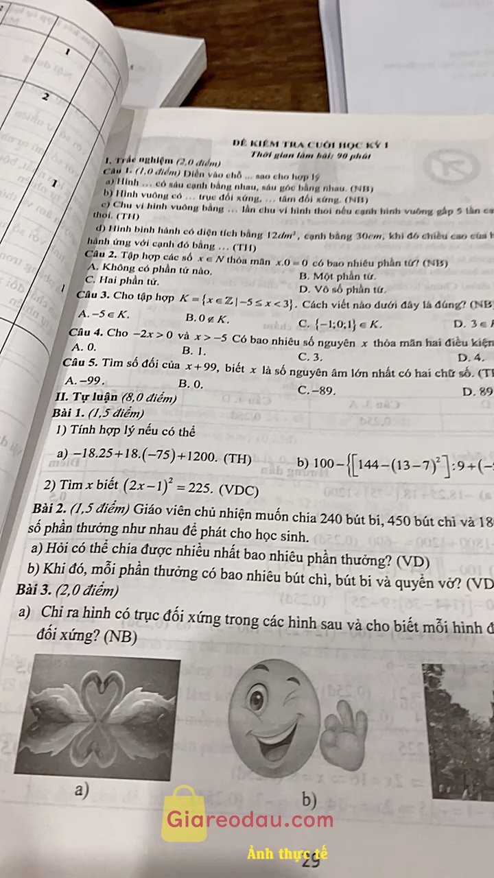 Giảm giá [Mã giảm 22%] Sách Ôn Tập, Kiểm Tra Đánh Giá Năng Lực Môn Toán Lớp 6. Chất lượng sách tốt, shop gói hàng cẩn thận và ship hàng nhanh chóng!.. 
