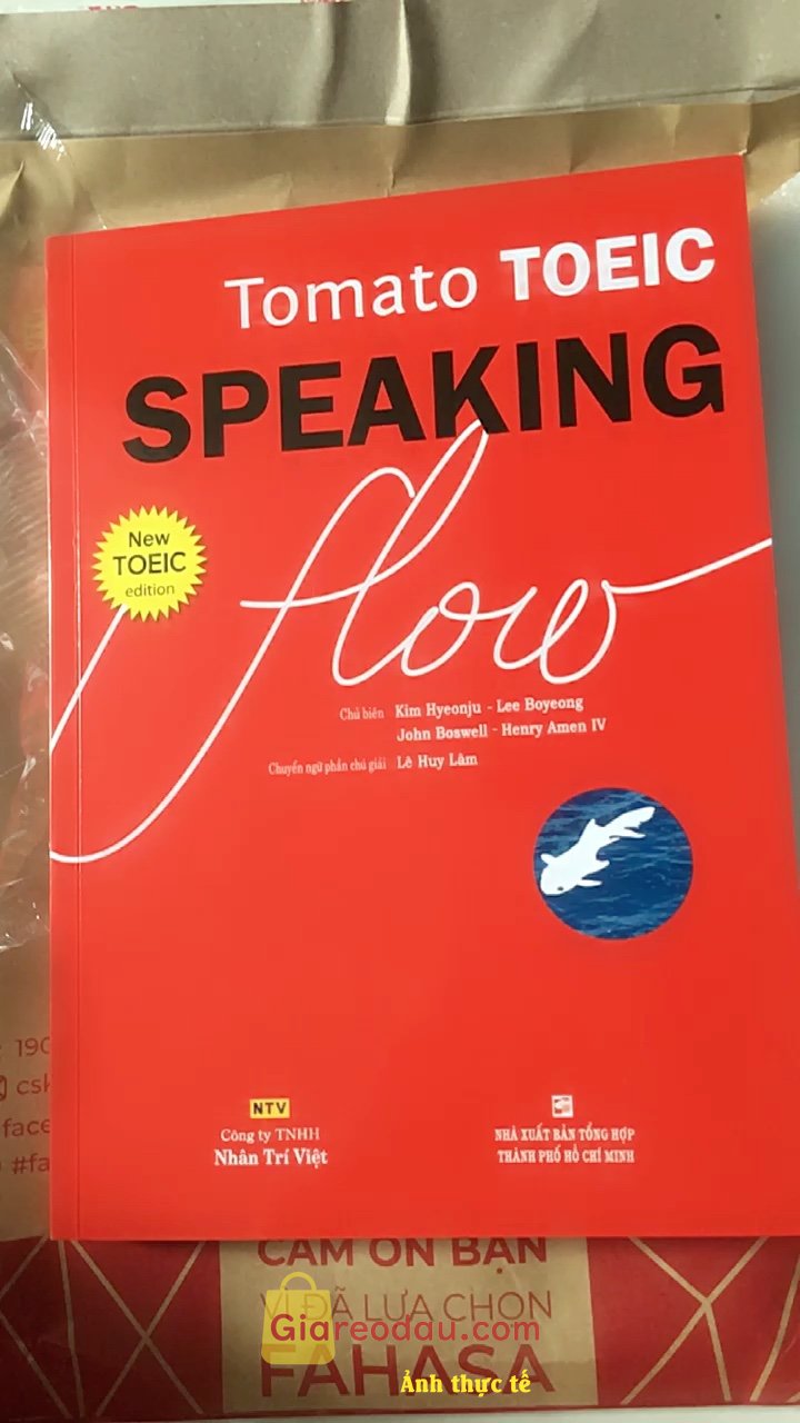 Giảm giá [Mã giảm 24%] Sách Tomato Toeic Speaking Flow. Chời đất ơi ta nói sách nó đẹp. Cầm trên tay cuốn sách mới mà. 