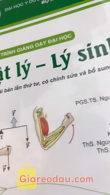 Giảm giá Sách Vật Lý Lý Sinh Y Học Tmos. Giao hàng nhanh, sách có bao bìa nữa, sách ok lắm, mng nên mua nha. Gói. 