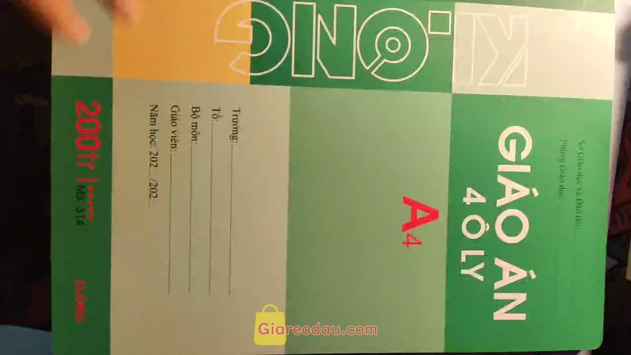 Giảm giá [Mã giảm 75%] Sổ giáo án 4 ô ly 200 trang khổ A4 (210 x 297)mm Klong 314 (T4) I Vở dành cho giáo viên và luyện tiếng Trung MS314. Vở đẹp. Giấy đẹp. Giao hàng nhanh 10đ không có nhưng. Sẽ quay lại. 