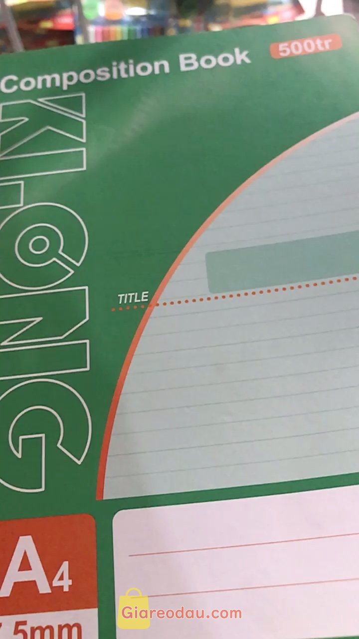 Giảm giá [Mã giảm 32%] Vở kẻ ngang A4 200-500 trang may dán gáy Klong Compostion Book [SOKLONG] - sổ Klong ghi chép viết bài. Sổ may chỉ và dán gáy chắc chắn, giấy trắng, giao hàng nhanh. Shop. 