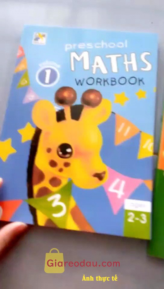 Giảm giá [Mã giảm 45%] Vở viết Preschool Maths workbook 3 cuốn. Sách dày dặn, đẹp, giấy trắng, hình in rõ nét. Trong video mình quay. 