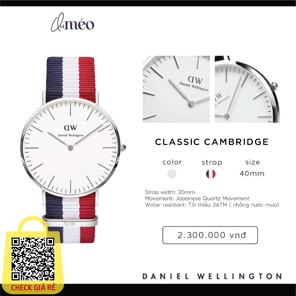 Đồng hồ nam Daniel Wellington Cambridge 40mm chính hãng
