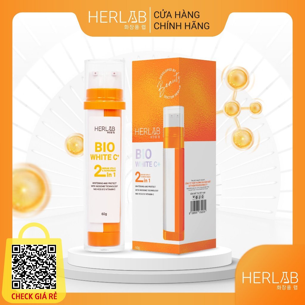 Kem chong nang 2 loi 8 man loc Bio White C+ HERLAB (60g)