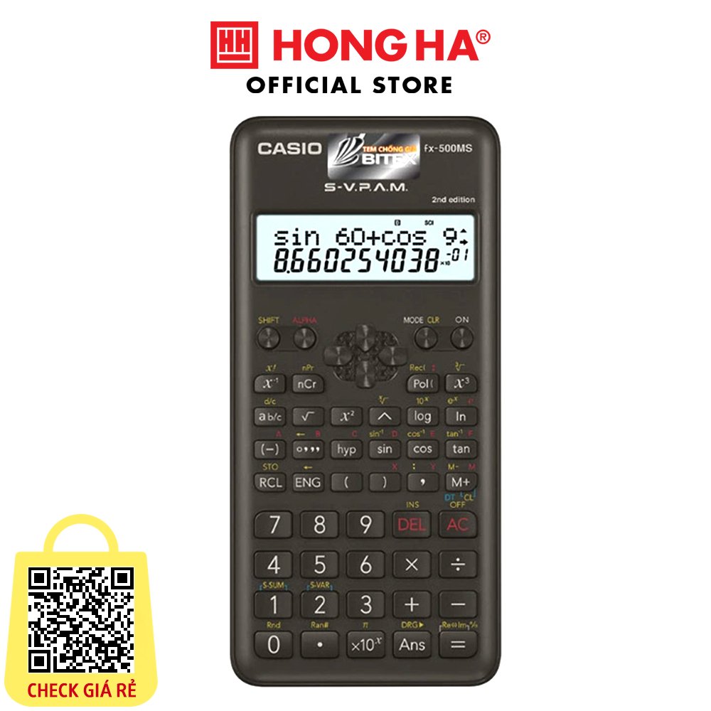 may tinh casio fx 500ms danh cho hoc sinh cap 2