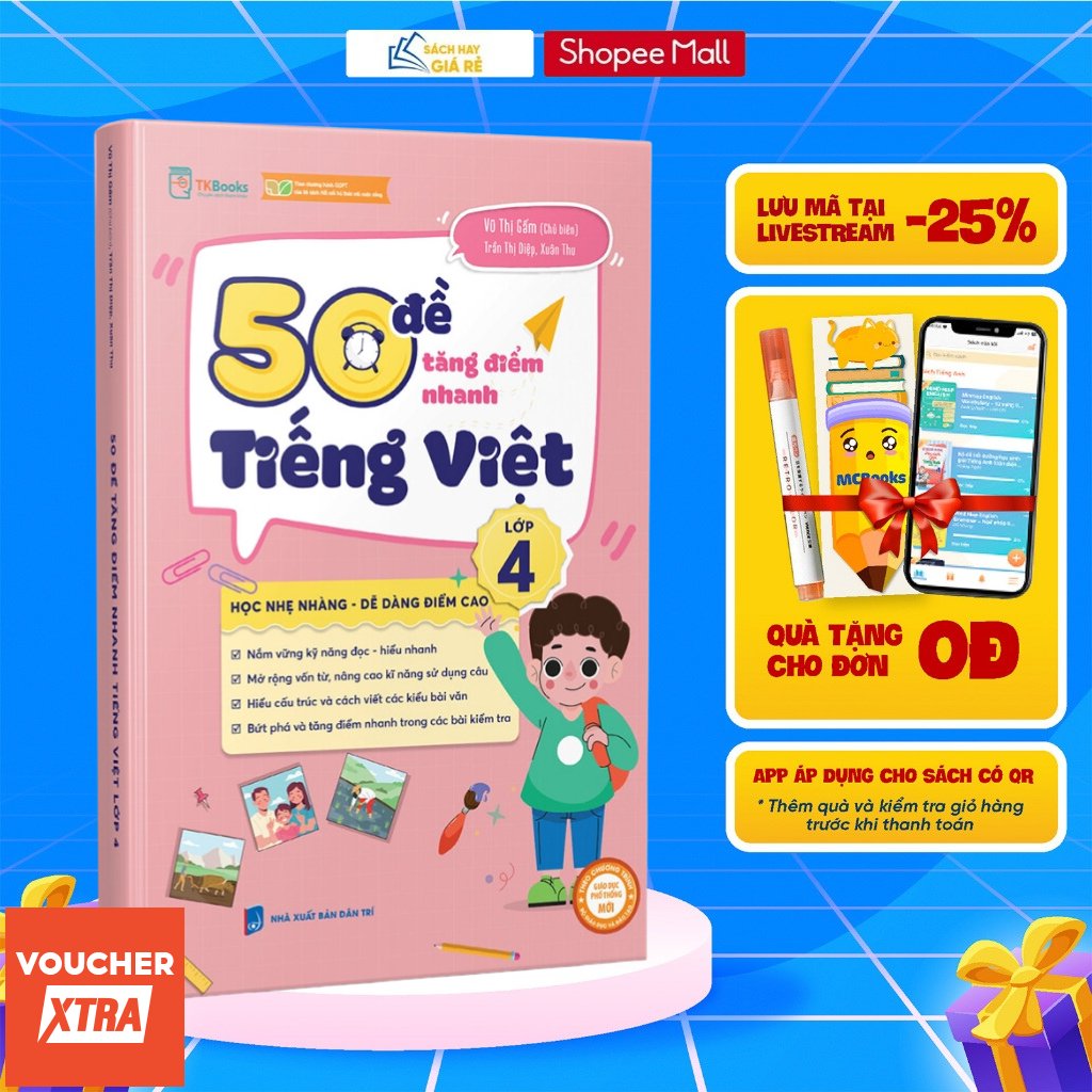Sach 50 de tang nhanh diem tieng Viet lop 4