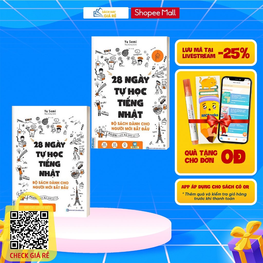 Sách Combo 28 ngày tự học tiếng Nhật
