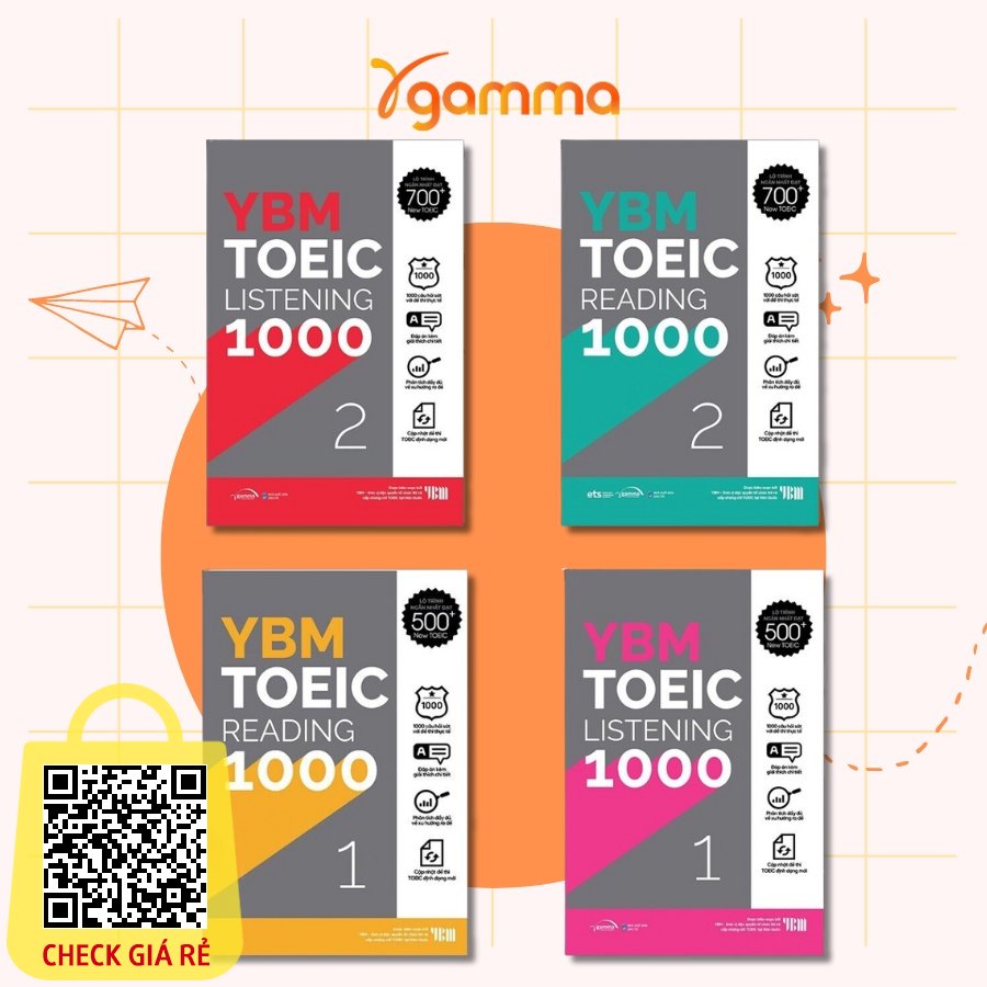Sách Combo YBM TOEIC 1000 (Trọn Bộ 4 Cuốn)